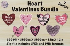 Valentines Hearts PNG Bundle 7 Designs Product Image 1