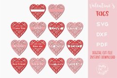Valentines Gift Tag Heart Monogram Tag bundle Product Image 1