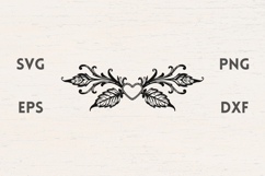Heart Botanical Divider SVG Product Image 1