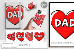 Digital Paper Heart Product Image 1
