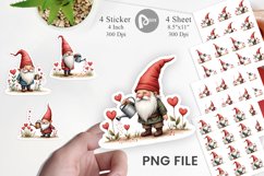 Heart Watering Gnome Sticker Product Image 1
