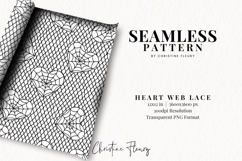 Seamless Heart Web Lace Pattern | Halloween PNG Product Image 2