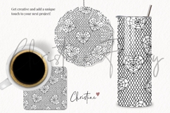Seamless Heart Web Lace Pattern | Halloween PNG Product Image 3
