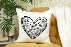 Flower Svg, Flower Heart Svg, Wildflower Blooms Svg Product Image 4