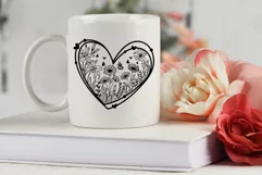 Flower Svg, Flower Heart Svg, Wildflower Blooms Svg Product Image 7