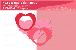 Heart wings Candy Dome SVG Product Image 3
