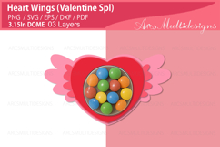 Heart wings Candy Dome SVG Product Image 2
