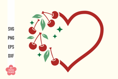 Cherry Heart svg cut files are great for creating wonderful decorations. Perfect for creating personalized  shirts, mugs or other decorative crafts