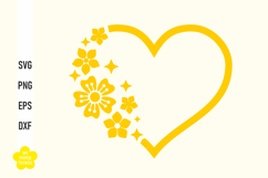 Flower Heart svg cut files are great for creating wonderful decorations. Perfect for creating personalized  shirts, mugs or other decorative crafts