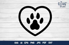 Heart with Paw Print SVG | Dog Mom SVG Cut File