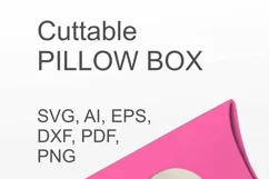 Heart with Swirls Window Pillow Favor Box Paper Cut Template - design by Print Cut Hang