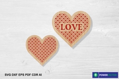 Love Svg | Layered Heart Laser Cut File Product Image 2