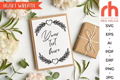 heart wreath svg, floral heart svg, leaves heart svg, laurel heart svg, elegant heart svg