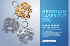 Heart Zodiac Keychain - Cancer Laser Cut Product Image 3