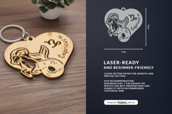 Heart Zodiac Keychain - Capricorn Laser Cut Product Image 2