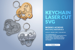 Heart Zodiac Keychain - Capricorn Laser Cut Product Image 3