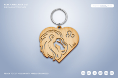 Heart Zodiac Keychain - Leo Laser Cut Product Image 2