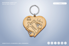 Heart Zodiac Keychain - Libra Laser Cut Product Image 1