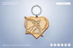 Heart Zodiac Keychain - Sagittarius Laser Cut Product Image 2