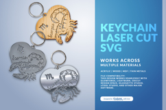 Heart Zodiac Keychain - Scorpio Laser Cut Product Image 3
