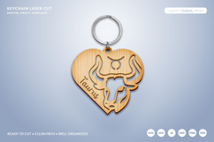 Heart Zodiac Keychain - Taurus Laser Cut Product Image 2