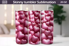 Valentine Tumbler 3D Sublimation I Heart Tumbler Wrap Product Image 4