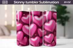 Valentine Tumbler 3D Sublimation I Heart Tumbler Wrap Product Image 5