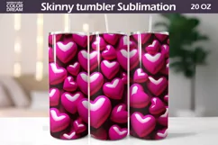 Valentine Tumbler 3D Sublimation I Heart Tumbler Wrap Product Image 6