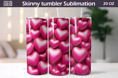 Valentine Tumbler 3D Sublimation I Heart Tumbler Wrap Product Image 7
