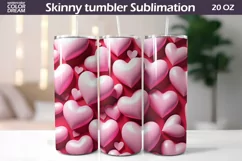 Valentine Tumbler 3D Sublimation I Heart Tumbler Wrap Product Image 8