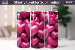 Valentine Tumbler 3D Sublimation I Heart Tumbler Wrap Product Image 9