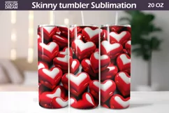 Valentine Tumbler 3D Sublimation I Heart Tumbler Wrap Product Image 10