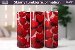 Valentine Tumbler 3D Sublimation I Heart Tumbler Wrap Product Image 11