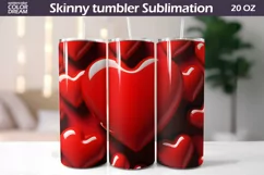 Valentine Tumbler 3D Sublimation I Heart Tumbler Wrap Product Image 12