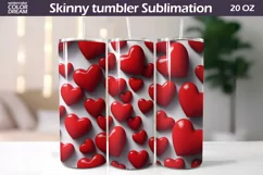 Valentine Tumbler 3D Sublimation I Heart Tumbler Wrap Product Image 13