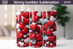 Valentine Tumbler 3D Sublimation I Heart Tumbler Wrap Product Image 14