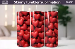 Valentine Tumbler 3D Sublimation I Heart Tumbler Wrap Product Image 15
