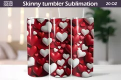 Valentine Tumbler 3D Sublimation I Heart Tumbler Wrap Product Image 16