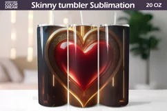 Valentine Tumbler 3D Sublimation I Heart Tumbler Wrap Product Image 17