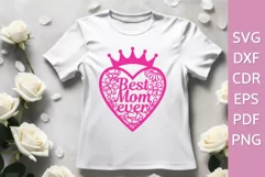 Mother's Day SVG, Best Mom clipart, Mother's Gift cutout Svg Product Image 2