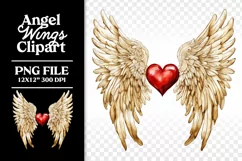 In Memory of Memorial Angel Wings Clipart PNG Product Image 11