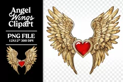 In Memory of Memorial Angel Wings Clipart PNG Product Image 12