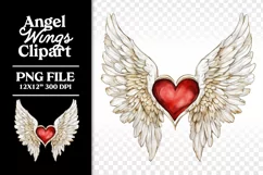 In Memory of Memorial Angel Wings Clipart PNG Product Image 13