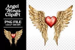 In Memory of Memorial Angel Wings Clipart PNG Product Image 14