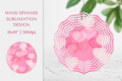 Hearts Wind Spinner Sublimation. Valentines Design PNG 014 Product Image 1