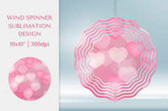 Hearts Wind Spinner Sublimation. Valentines Design PNG 015 Product Image 1