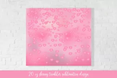 3d hearts tumbler sublimation. Valentines tumbler wrap Product Image 2