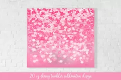 Pink hearts tumbler sublimation. Valentines tumbler wrap Product Image 2