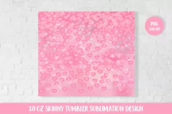 Soft ink hearts 20oz skinny tumbler sublimation wrap Product Image 2