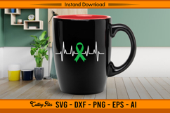 Heartbeat Liver Cancer Awareness Ribbon SVG File Product Image 3